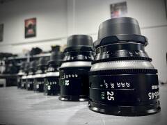 Zoomed out line up of our Vintage Mamiya 645 Lenses